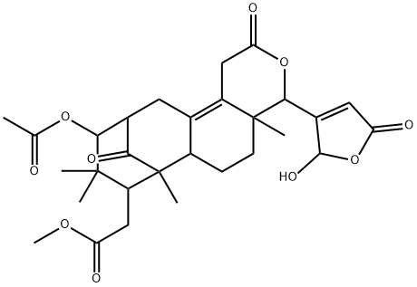 10-Acetoxy-4-(2,5-dihydro-2-hydroxy-5-oxofuran-3-yl)-1,4,4a,5,6,6a,7,8,9,10,11,12-dodecahydro-4a,7,9,9-tetramethyl-2,13-dioxo-7,11-methano-2H-cycloocta[f][2]benzopyran-8-acetic acid methyl ester 结构式