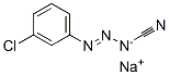 3-(m-chlorophenyl)-2-triazene-1-carbonitrile, sodium salt 结构式