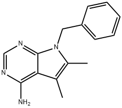 7-BENZYL-5,6-DIMETHYL-7H-PYRROLO[2,3-D]PYRIMIDIN-4-AMINE 结构式