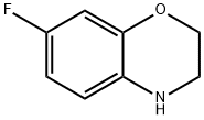 7-FLUORO-3,4-DIHYDRO-2H-BENZO[1,4]OXAZINE 结构式