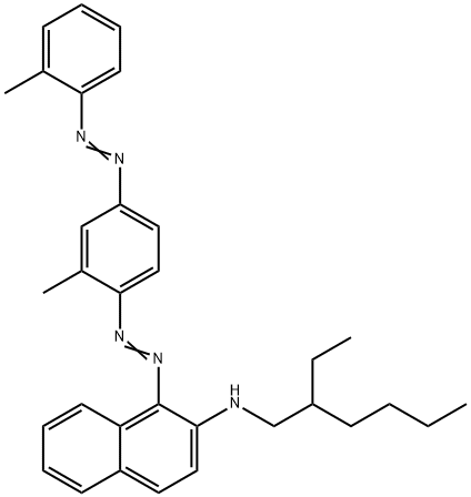 N-(2-ethylhexyl)-1-[[2-methyl-4-[(2-methylphenyl)azo]phenyl]azo]naphthalen-1-amine 结构式