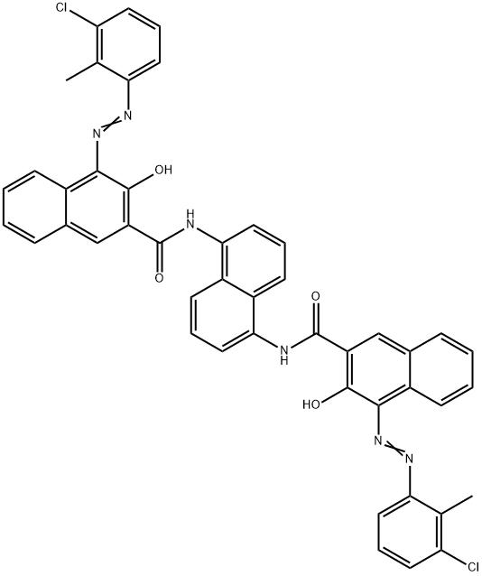 N,N'-1,5-萘亚基双[4-[(3-氯-2-甲基苯基)偶氮]-3-羟基-二2-萘甲酰胺 结构式