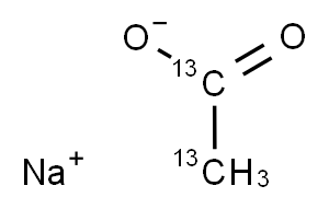 乙酸钠-13C2 结构式