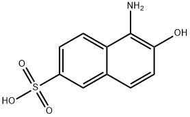 1-氨基-2-萘酚-6-磺酸 结构式