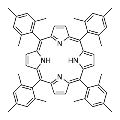 5,10,15,20-四(2,4,6-三甲基苯基)-21H,23H-卟吩 结构式