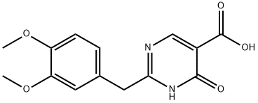 2-[(3,4-DIMETHOXYPHENYL)METHYL]-1,4-DIHYDRO-4-OXO-5-PYRIMIDINECARBOXYLIC ACID 结构式