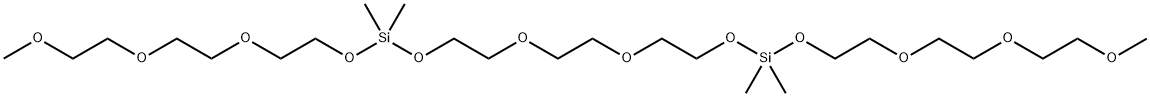 12,12,23,23-tetramethyl-2,5,8,11,13,16,19,22,24,27,30,33-dodecaoxa-12,23-disilatetratriacontane 结构式