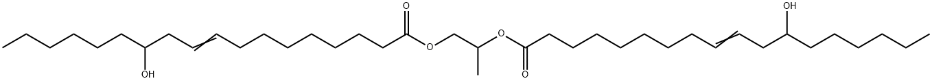 1-methyl-1,2-ethanediyl bis[12-hydroxy-9-octadecenoate] 结构式