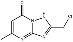(1,2,4)Triazolo(1,5-a)pyrimidin-7(1H)-one, 2-(chloromethyl)-5-methyl- 结构式