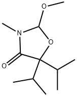 2-Methoxy-3-methyl-5,5-bis(1-methylethyl)oxazolidin-4-one 结构式