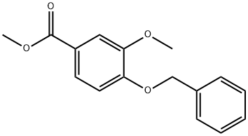 3-甲氧基-4-苄氧基苯甲酸甲酯 结构式