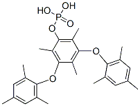 2-bis(2,4,6-trimethylphenoxy)phosphoryloxy-1,3,5-trimethyl-benzene 结构式