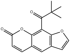 9-(2,2-Dimethyl-1-oxopropyl)-7H-furo[3,2-g][1]benzopyran-7-one 结构式