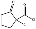 Cyclopentanecarbonyl chloride, 1-chloro-2-oxo- (9CI) 结构式