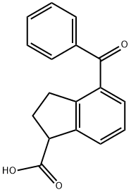 4-benzoyl-1-indancarboxylic acid 结构式