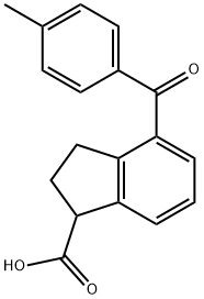4-(4-methylbenzoyl)-1-indancarboxylic acid 结构式