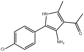 1-[4-Amino-5-(p-chlorophenyl)-2-methyl-1H-pyrrol-3-yl]ethanone 结构式