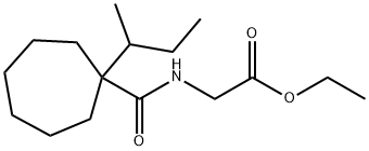 ethyl N-[[1-(1-methylpropyl)cycloheptyl]carbonyl]glycinate  结构式