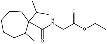 ethyl N-(1-isopropyl-2-methylcycloheptanecarbonyl)glycinate 结构式