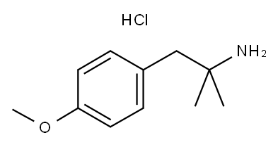 1,1-二甲基-2-(4-甲氧基苯基)乙胺盐酸盐	 结构式