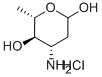 3-氨基-2,3,6-三脱氧-L-阿拉伯糖 - 己糖盐酸盐 结构式