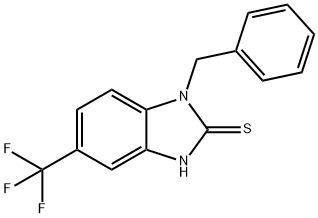 1-苄基-5-(三氟甲基)-1H-苯并咪唑-2-硫醇 结构式