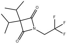 2,4-Azetidinedione, 3,3-bis(1-methylethyl)-1-(2,2,2-trifluoroethyl)- 结构式