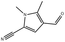 4-甲酰基-1,5-二甲基-1H-吡咯-2-腈 结构式