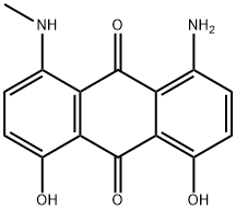 1-amino-4,5-dihydroxy-8-(methylamino)anthraquinone 结构式
