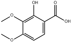 2-羟基-3,4-二甲氧基苯甲酸 结构式
