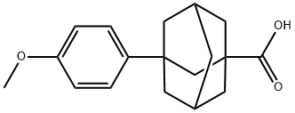 3-(4-甲氧苯基)金刚烷-1-羧酸 结构式