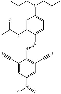 N-[2-[(2,6-二氰基-4-硝基苯基)偶氮]-5-(二丙基氨基)苯基]-乙酰胺 结构式