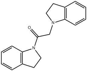 1-((2,3-Dihydro-1H-indol-1-yl)acetyl)-2,3-dihydro-1H-indole 结构式