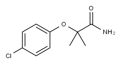 2-(4-氯苯氧基)-2-甲基丙酰胺 结构式