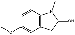 2,3-Dihydro-5-methoxy-1-methyl-1H-indol-2-ol 结构式