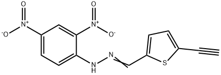 5-Ethynyl-2-thiophenecarbaldehyde 2,4-dinitrophenyl hydrazone 结构式