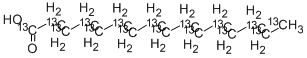 棕榈酸-13C16 结构式