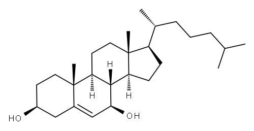 胆甾-5-烯-3,7二醇 结构式