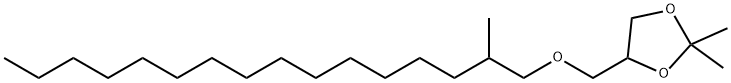 2,2-Dimethyl-4-[[(2-methylhexadecyl)oxy]methyl]-1,3-dioxolane 结构式