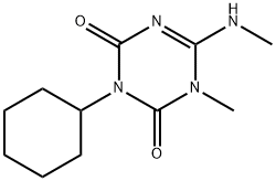 1,3,5-Triazine-2,4(1H,3H)-dione, 3-cyclohexyl-1-methyl-6-(methylamino)- 结构式