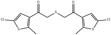 1-(5-CHLORO-2-METHYL-THIOPHEN-3-YL)-2-[2-(5-CHLORO-2-METHYL-THIOPHEN-3-YL)-2-OXO-ETHYLSULFANYL]-ETHANONE 结构式