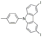 3,6-二碘-9-(4-甲基苯基)-9H-咔唑 结构式