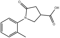 5-氧代-1-邻甲苯基-吡咯烷-3-羧酸 结构式