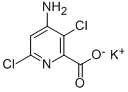 2-Pyridinecarboxylic acid, 4-amino-3,6-dichloro-, monopotassium salt 结构式