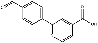 2-(4-甲酰基苯基)吡啶-4-羧酸 结构式