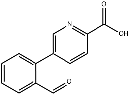 5-(2-甲酰基苯基)吡啶甲酸 结构式