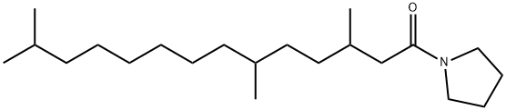 1-(3,6,13-Trimethyltetradecanoyl)pyrrolidine 结构式