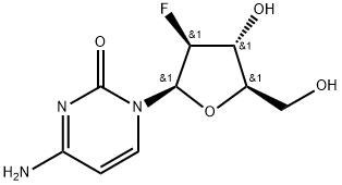 4-氨基-1-(2-脱氧-2-氟-beta-D-阿拉伯呋喃基)-2(1H)-嘧啶酮 结构式