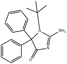 2-Amino-1-(1,1-dimethylethyl)-1,5-dihydro-5,5-diphenyl-4H-imidazol-4-one 结构式