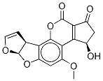 (3R)-2,3,6aβ,9aβ-Tetrahydro-3β-hydroxy-4-methoxycyclopenta[c]furo[3',2':4,5]furo[2,3-h][1]benzopyran-1,11-dione 结构式